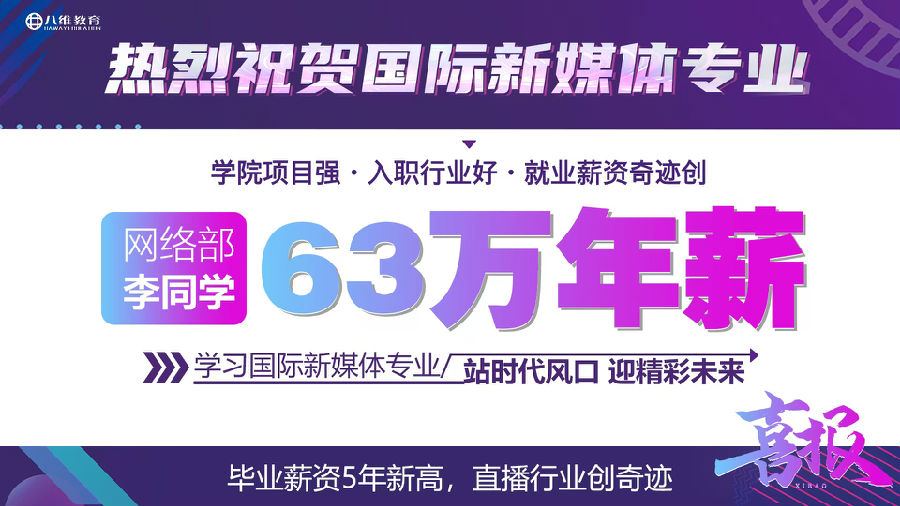 八维职业学校国际新媒体专业直播运营管理实战班开班啦